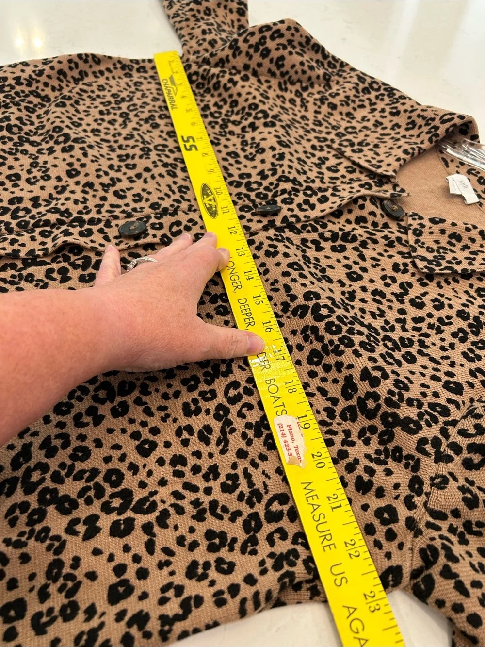 H&M Leopard Print Button-Front Cardigan - Tan & Black